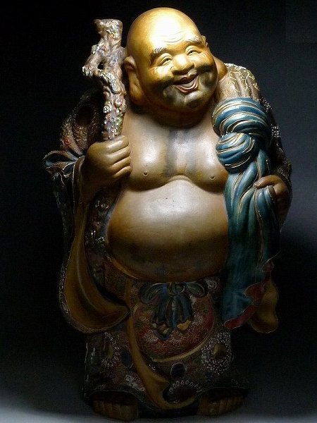 七福神 縁起物 布袋様 九谷焼 置物 布袋尊 骨董 年代物 - メルカリ
