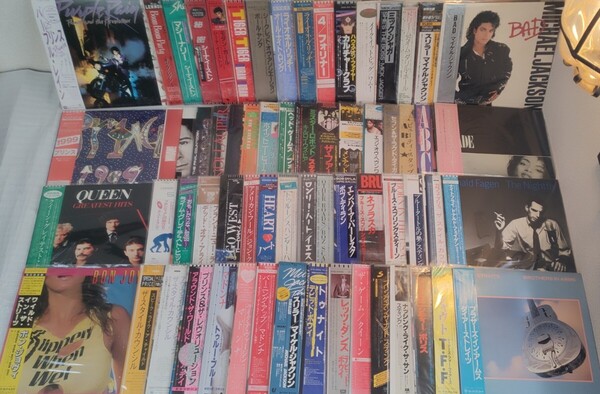 80's洋楽ロック系LP64枚+1枚セット クイーン ダイアーストレイツ ボンジョヴィ デビッドボウイ プリンス マイケルジャクソン ABC