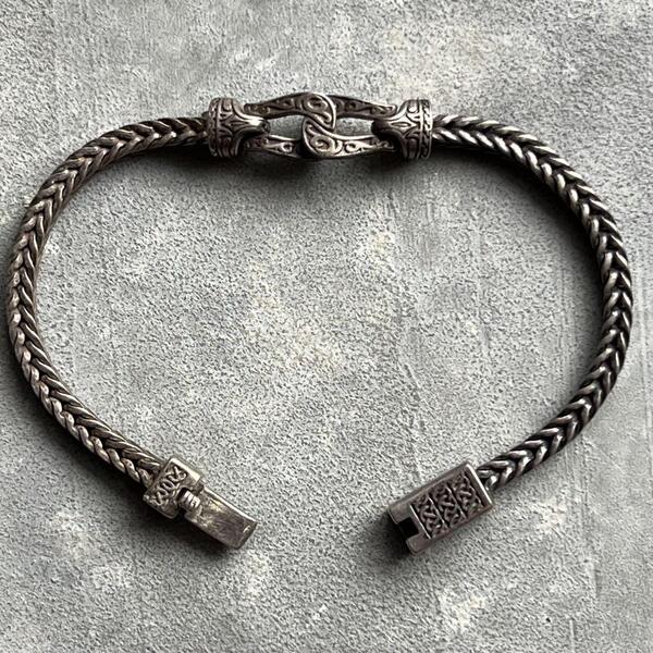 VINTAGE シルバー ダブルホースシュー 925 刻印 ブレスレット ヴィンテージ 馬蹄 アンティーク SILVER