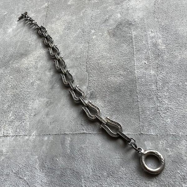 VINTAGE ヴィンテージ USA 925 刻印 シルバー ホースシュー ブレスレット アンティーク SILVER