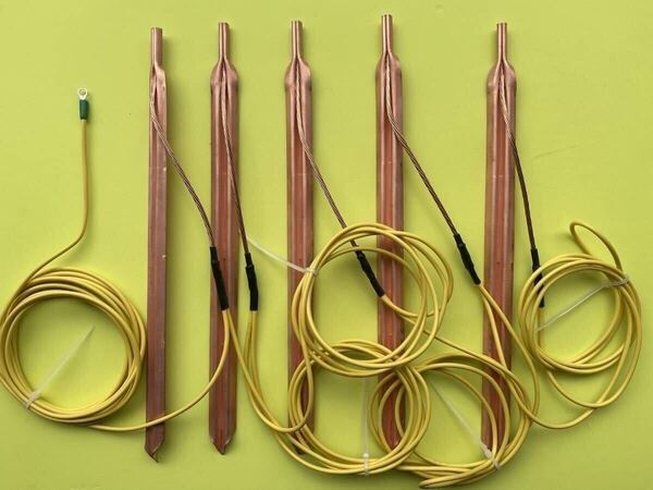 電気柵用アース器具(W型接地棒5本タイプ)全メーカー対応 (電柵 マイナス棒)
