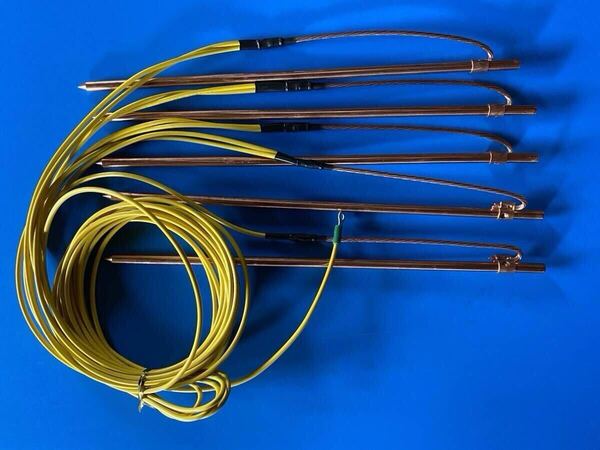 電気柵用アース器具(丸型接地棒5本タイプ)全メーカー対応 耐久性施工性抜群 信頼の国産材料使用(電柵 マイナス棒)