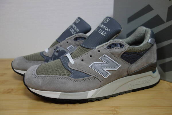 定価4万円 未使用 New Balance U998 GR 25.5cm 灰 USA 576 990 991 992 993 996 997 998 1300 1400 1500 UK NV GY v1 v2 v3 v4 v5 v6 限定