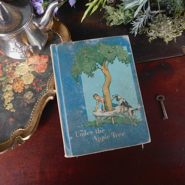 ☆゜+.1954年 カナダのレアな児童書 リンゴの木の下で 古書 児童書 イラスト豊富 アンティークブック ヴィンテージ本 洋書 レトロ