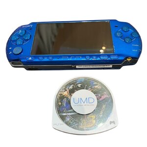 【美品】SONY ソニー PSP-3000 本体 ブルー ゲーム機 玩具 おもちゃ モンスターハンター3 ソフト付き TY ABB2