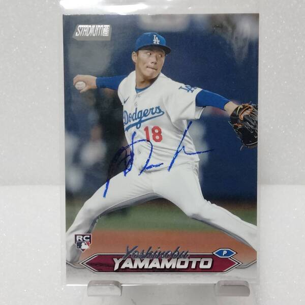 【山本由伸 直筆サイン】2024 Topps Stadium Club auto Autograph RC Yoshinobu Yamamoto ロサンゼルス ドジャース MLB 東京シリーズ