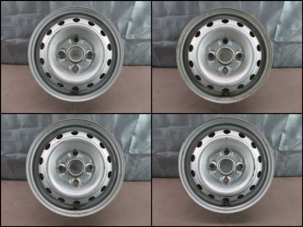 1171 送料無料☆ U71V U71T 日産クリッパー純正ホイール 12×3.50B 4H/100 ハブ径56mm 4本 クリッパーバン クリッパートラック