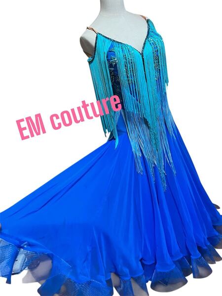 EM couture高級社交ダンスボールルームドレスM