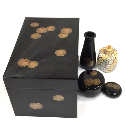 M215 棗 『塗師 多田桂寛作』『黒漆塗』『金柳橋蒔絵』『中