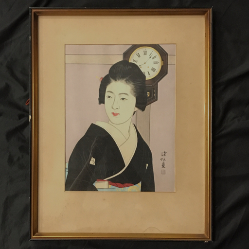 伊東深水「爪びき」木版画 美人画 永井画廊版 彫師・摺師銘有り タトウ箱付属 Yahoo!オークション -「伊東深水 版画」の落札相場・落札価格