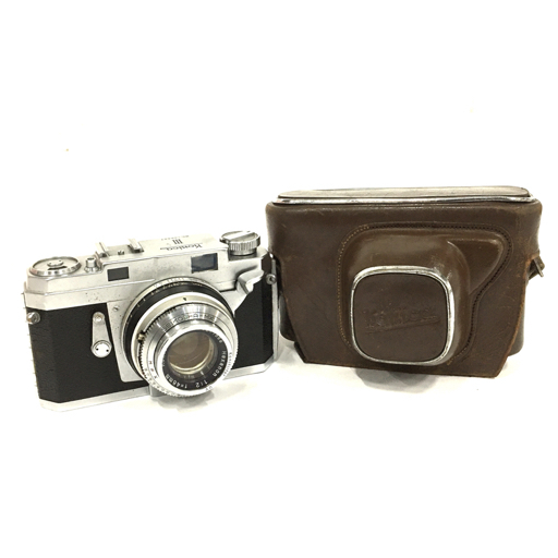 笠　コニカⅢ 48mm フィルムカメラ　ケース付き Yahoo!オークション -「コニカiii」の落札相場・落札価格