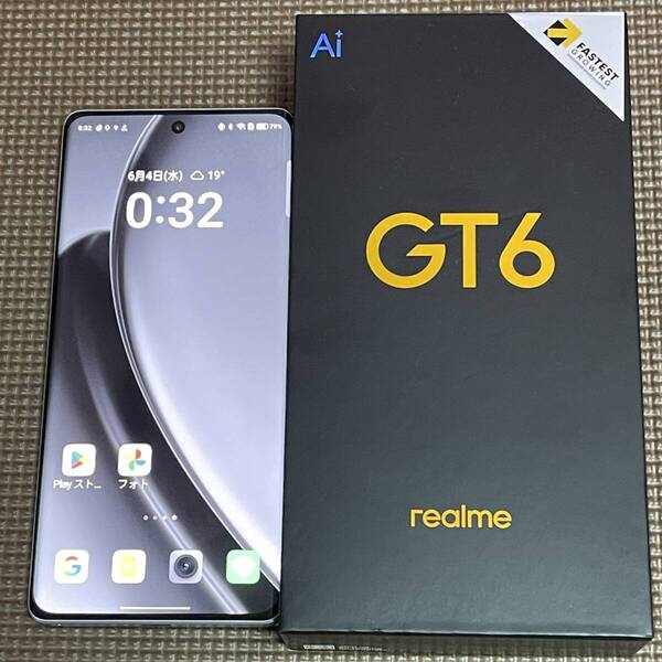 ◆送料無料,ほぼ新品,動作確認のみ◆Realme GT6 5G Silver 256GB RMX3851グローバル版◆Snapdragon 8s Gen3,日本語完全対応◆