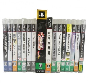 まとめ 16点 PlayStation3 PS3 ソフト 真恋姫夢想 龍が如く ガンダムブレイカー ガンダム無双3 戦国無双 戦国BASARA4 FF XIII 0707-004