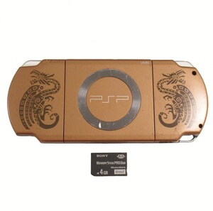 SONY ソニー PSP プレイステーションポータブル 本体 PSP-2000 モンスターハンターポータブル2nd メモリースティック 4GB 0707-008