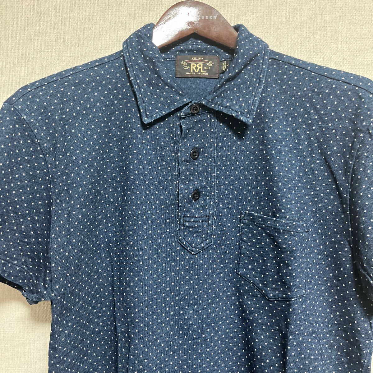 希少☆ RRL(ダブルアールエル) インディゴ ボタン Tシャツ Yahoo!オークション -「rrl インディゴ tシャツ」(ブランド別