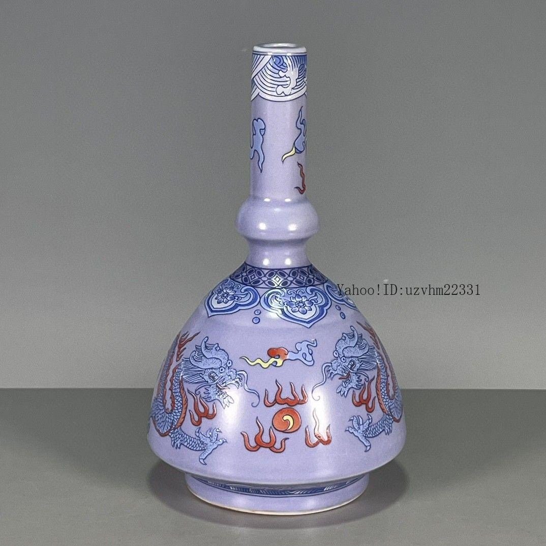 琺瑯彩石榴尊花瓶 収集品 景徳鎮 陶磁器 装飾品 現代工芸品 美術
