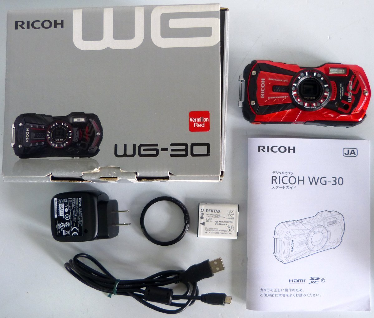 【KW】コンパクトデジタルカメラ　RICOH WG-30 水深12メートルまでの撮影に対応したタフカメラ「RICOH WG-30