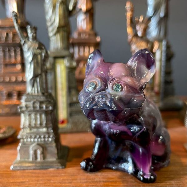 【vintage】ウエストモアランド ブルドッグ ガラスフィギュア antique 店舗什器 店舗ディスプレイ us 古着 アンティーク ヴィンテージ