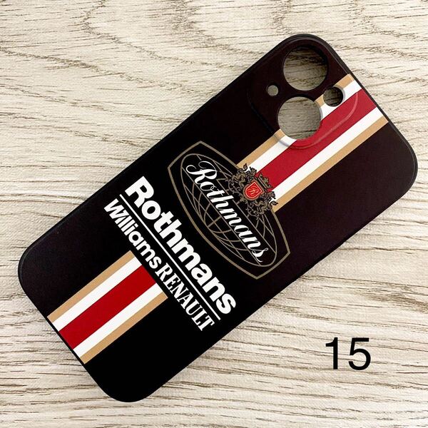 ロスマンズ ウィリアムズ ルノー iPhone 15 ケース F1 アイルトン・セナ マンセル ヒル クルサード ヴィルヌーヴ スマホ