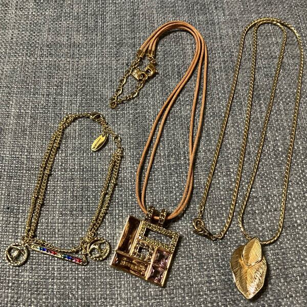 【ws682.20250529】 ネックレス ブレスレット セット まとめ売り スワロフスキー アムウェイ ジャストカヴァリ ゴールドカラー