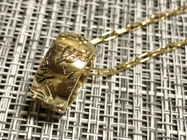 美品 YSL イヴサンローラン リング トップ ネックレス Yves saint Laurent ゴールドカラー 【M5500】