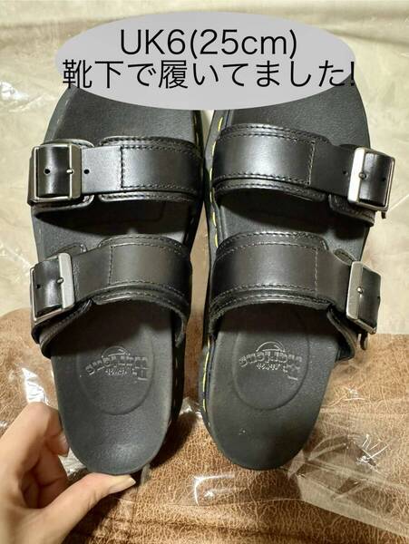 【靴下でのみ】Dr.Martens ドクターマーチン MYLES マイレス 厚底 サンダル UK6(25㎝) 黒 合わせやすいです!