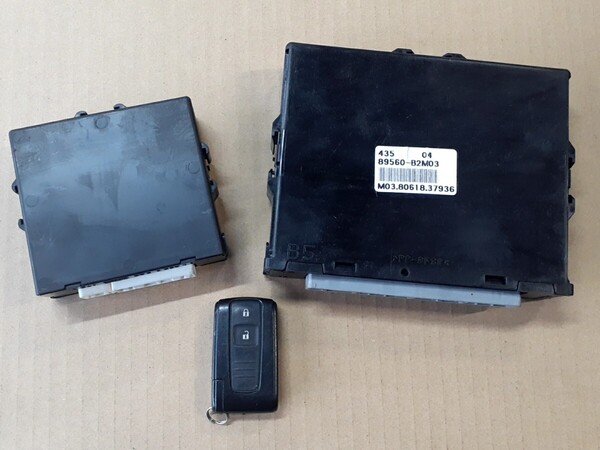 L175S ムーヴ スマートキー コンピューター ECU セット キーフリー 2ボタン KF-VE ダイハツ 89994-B2061 89990-B2200 89560-B2M03