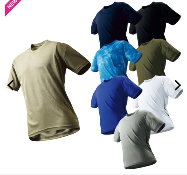 ワークマン 放熱冷感Tシャツ 一枚 ホワイト グレー グレージュ インディゴ ブルー カーキ ネイビー ブラック S.M.L.LL.3L 新品