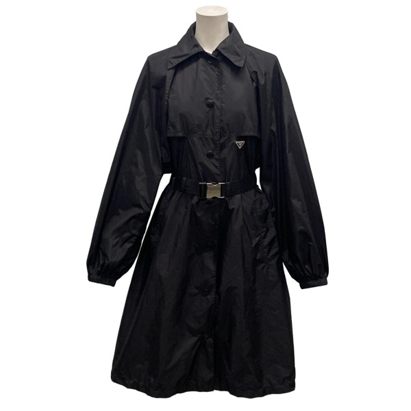 ⭐︎プラダPRADA ダッフル風レザーベルトコート超美品
