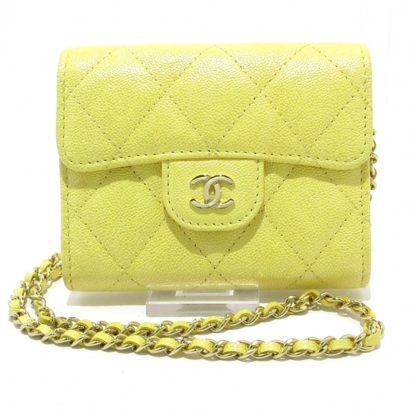 【25SS ライトイエロー】CHANEL クラシックチェーンウォレット 2025年最新】Yahoo!オークション -シャネル チェーンウォレット