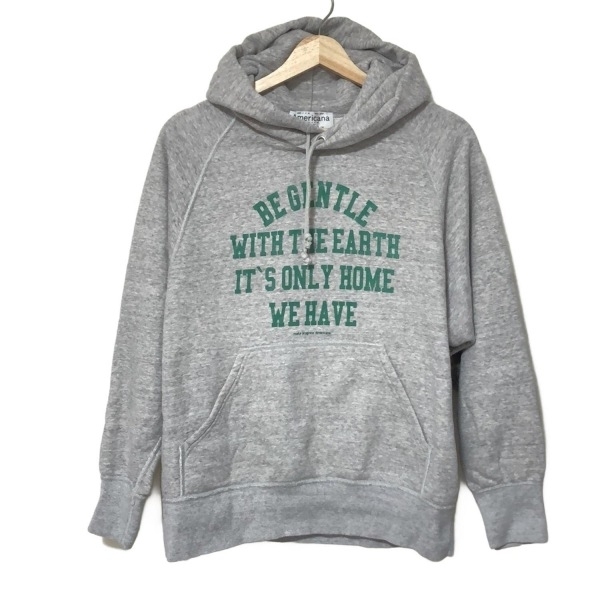 ☆美品☆  ドゥーズィエムクラス　アメリカーナ　ロゴ　パーカー　グレー　M Deuxieme Classe（ドゥーズィエムクラス）の「AMERICANA