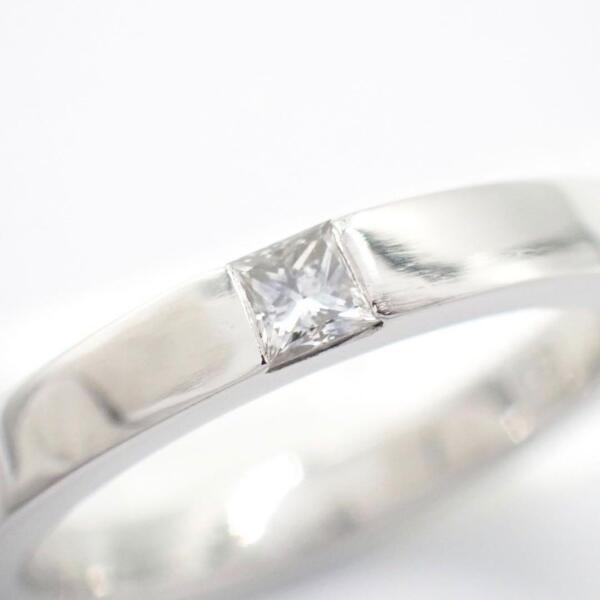 新品仕上 HARRY WINSTON ハリーウィンストン マリッジリング 指輪 リング ダイヤ ダイヤモンド プリンセスカット プラチナ Pt950 7号 3387