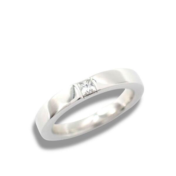 HARRY WINSTON ハリーウィンストン プリンセスカット マリッジ リング 指輪 ダイヤモンド ダイヤ 7号 Pt950 プラチナ 3386