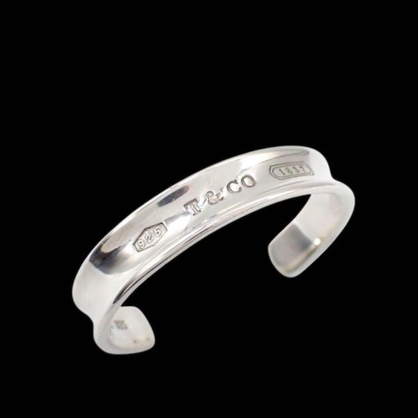 箱 Tiffany & co. ティファニー 1837 ナロー カフ ワイド バングル ブレスレット 925 シルバー スターリングシルバー アクセサリー 3458