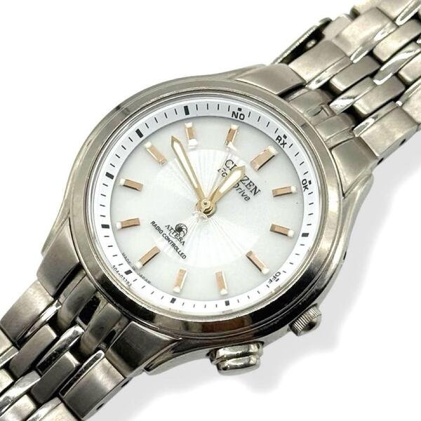 稼働 シチズン 腕時計 アテッサ 電波ソーラー レディース citizen ATTESA H330-T008682 アナログ 3針 ラウンド 現状品 3538