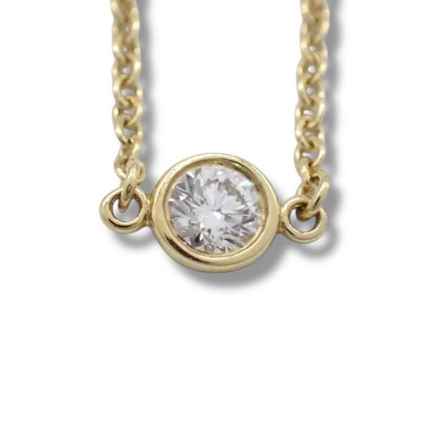 Tiffany & co. ティファニー バイザヤード 1P ダイヤ ダイヤモンド 3.6mm 750 K18 K18YG イエローゴールド ブレスレット ジュエリー 3494