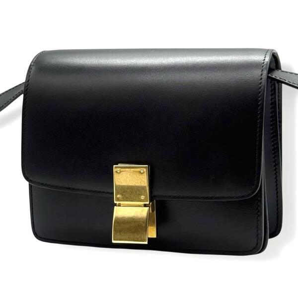 使用わずか セリーヌ クラシックボックス スモール フィービー期 celine ショルダーバッグ 斜めがけ 旧ロゴ ブラック 3541