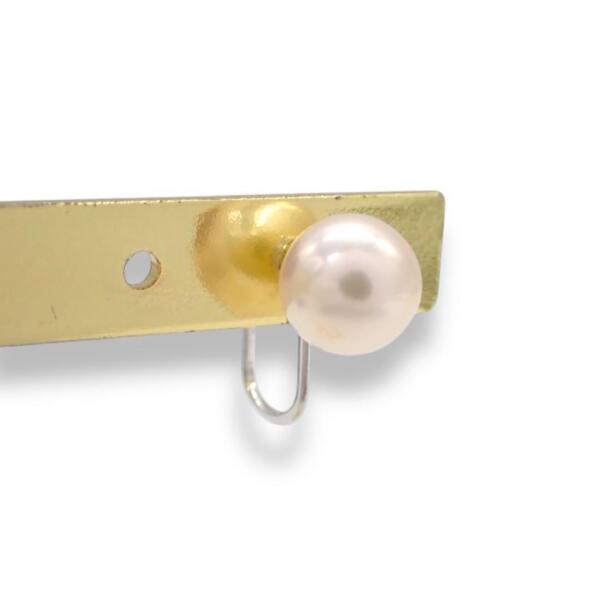 ミキモト MIKIMOTO イヤリング 6.5mm あこや 真珠 パール 片耳 シングルイヤリング K18YG K18 YG 750 イエローゴールド 3570