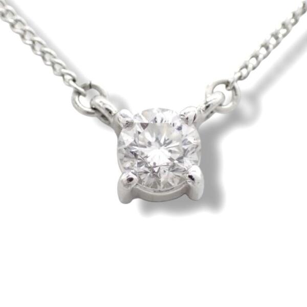 田崎真珠 TASAKI タサキ ダイヤモンド ダイヤ 0.37ct 一粒 1P ネックレス ペンダント Pt850 プラチナ ジュエリー 35.5cm 3565