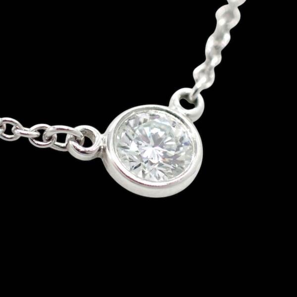 Tiffany & co. ティファニー バイザヤード 4.3mm ダイヤモンド ダイヤ 1P ペンダント ネックレス プラチナ Pt950 ジュエリー 3554