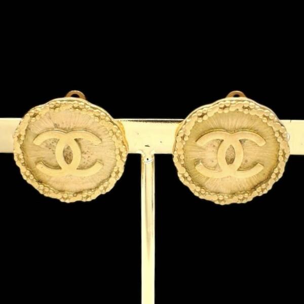 シャネル CHANEL ココマーク 95P イヤリング サークル ラウンド ヴィンテージ ゴールド 3595