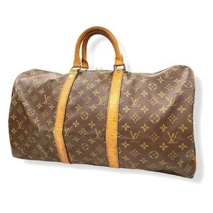 ルイヴィトン ボストンバッグ キーポル50 モノグラム ヴィンテージ LOUIS VUITTON M41426 キーポル ハンドバッグ ブラウン 3638