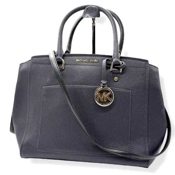 A4可 マイケルコース パーク ラージ トートバッグ 2way ネイビー Michael kors ショルダーバッグ ハンドバッグ 斜めがけ 3651