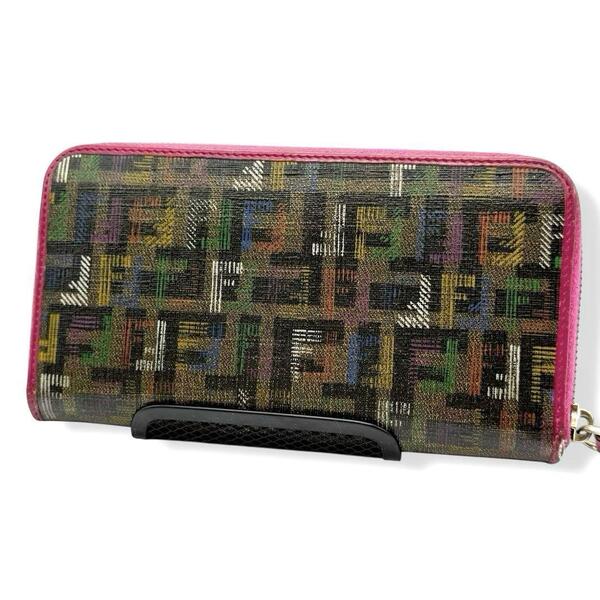 フェンディ 長財布 マルチカラー ズッキーノ ラウンドファスナー PVC FENDI 3M0299 ズッカ ラウンドジップウォレット cq5