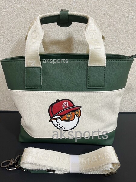 新入荷即発送対応●マルボンゴルフカートバッグmalbon golf ホワイトグリーン