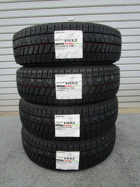 全国送料込■ブリヂストンVRX3■155/65R14■軽自動車N-BOXタントムーヴスペーシアラパンデイズアルトワゴンRデリカミニウェイクミラ