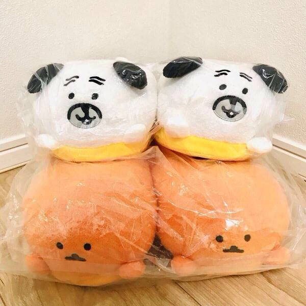 自分ツッコミくま ぬいぐるみスリッパ もぐらコロッケ もぐコロ パグさん パグ ルームシューズ ナガノ サンダル ちいかわ