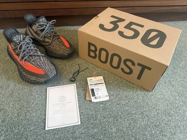 鑑定書付き ADIDAS ORIGINALS YEEZY BOOST 350 V2 CARBON BELUGA HQ7045 アディダス イージー ブースト 350 26cm
