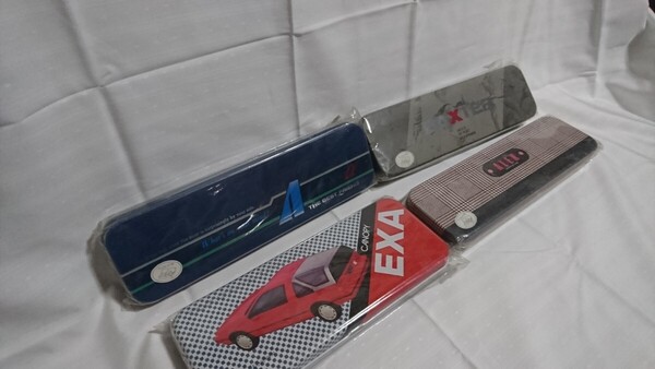 昭和レトロ 缶ペンケース 筆箱 EXA BAXTER ALEX ALEX-a まとめ売り4点 未使用品