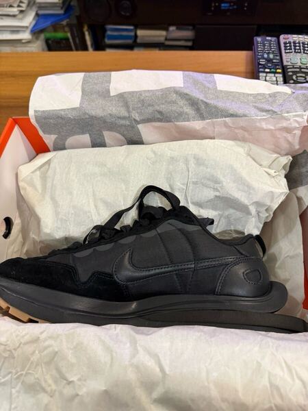 未使用品 人気レア品 NIKE×SACAI VAPOURWAFFLE BLACK/GUM US9 27cm ナイキ サカイ ヴェイパーワッフル ブラック/ガム DD1875-001 黒タグ付
